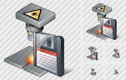 Laser Beam Save Icon Laser Beam Save Icon