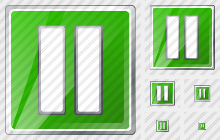 Media Pause Green Symbol Media Pause Green Symbol