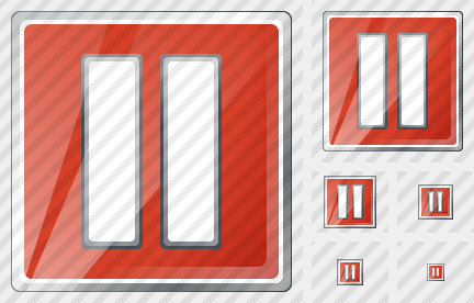 Media Pause Red Symbol Media Pause Red Symbol