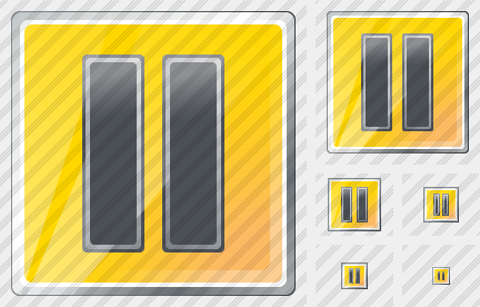 Media Pause Yellow Black Icon Media Pause Yellow Black Icon