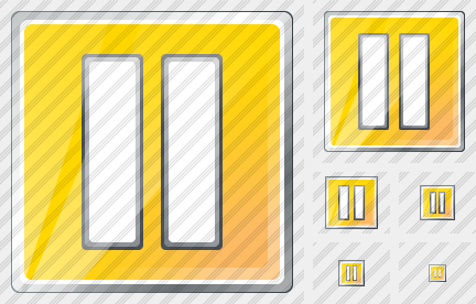 Media Pause Yellow Icon Media Pause Yellow Icon