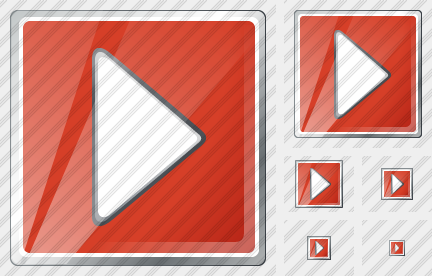 Media Play Red Icon Media Play Red Icon