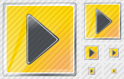 Media Play Yellow Black Icon