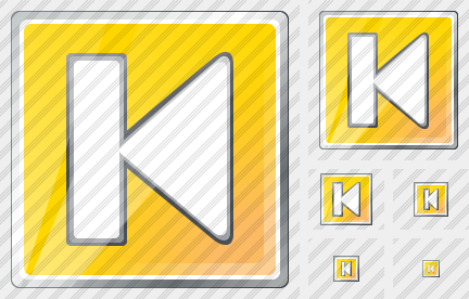 Media Previous Yellow Icon Media Previous Yellow Icon