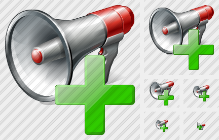 Megaphone Add Icon Megaphone Add Icon