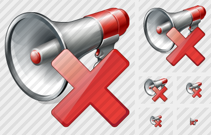 Megaphone Delete Icon Megaphone Delete Icon