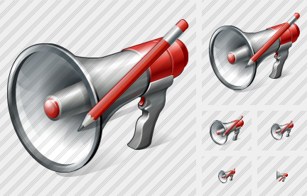 Megaphone Edit Icon Megaphone Edit Icon