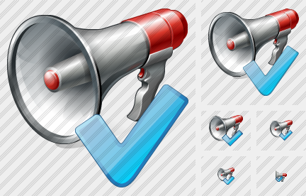 Megaphone Ok Icon Megaphone Ok Icon