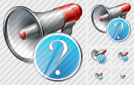 Megaphone Question Icon Megaphone Question Icon