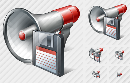 Megaphone Save Icon Megaphone Save Icon