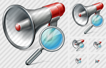 Megaphone Search Icon Megaphone Search Icon