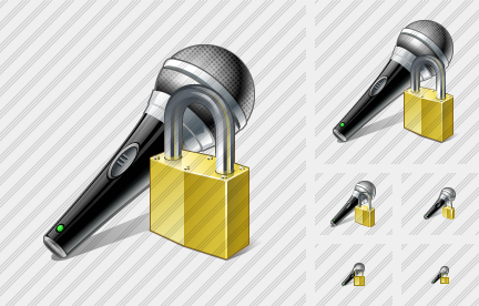 Microphone Locked Icon Microphone Locked Icon