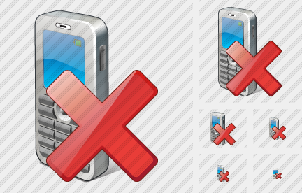 Icona Cellulare Elimina Icona Cellulare Elimina