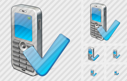 Icona Cellulare Ok Icona Cellulare Ok