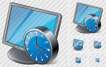 Icona Monitor Orologio Icona Monitor Orologio