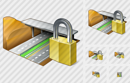 Motorway Locked Icon Motorway Locked Icon