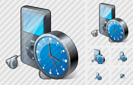 MP3 Player Clock Symbol