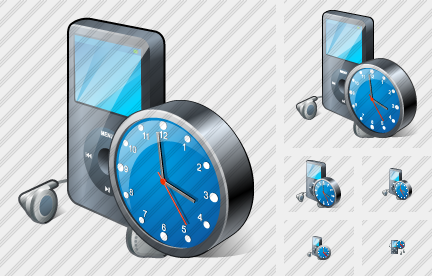 MP3 Player Clock Icon MP3 Player Clock Icon