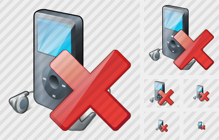 MP3 Player Delete Symbol