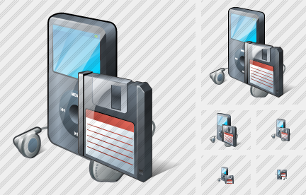 MP3 Player Save Icon MP3 Player Save Icon