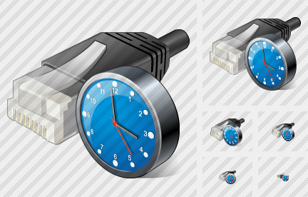 Network Connection Clock Symbol Network Connection Clock Symbol