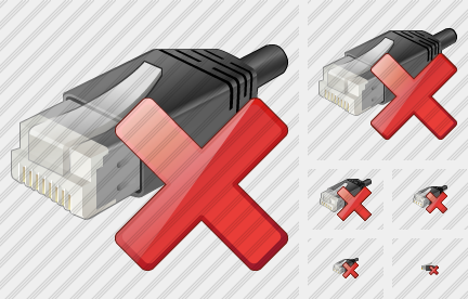 Network Connection Delete Symbol Network Connection Delete Symbol