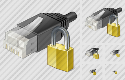 Network Connection Lock Symbol Network Connection Lock Symbol