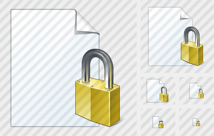 New Document Locked Icon New Document Locked Icon