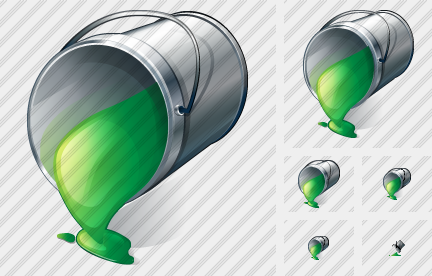 Paint Bucket Green Icon