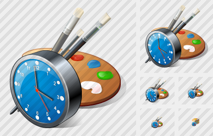 Palette Clock Icon