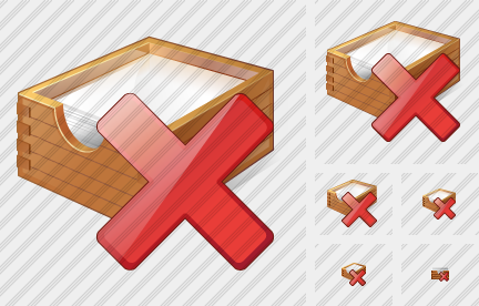 Icono Paper Box Delete Icono Paper Box Delete