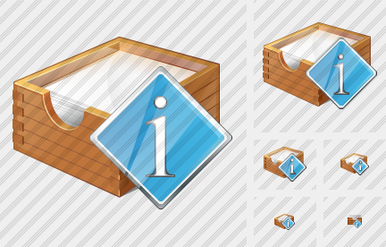 Иконка Коробка с бумагами Информация