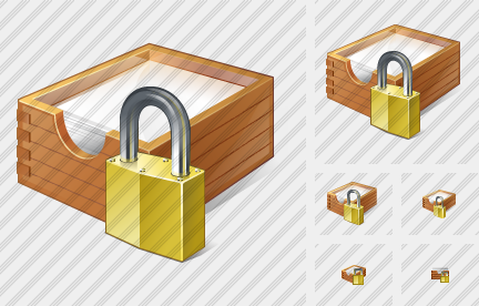 Icono Paper Box Locked Icono Paper Box Locked