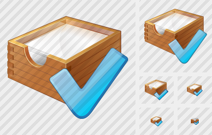 Icono Paper Box Ok Icono Paper Box Ok