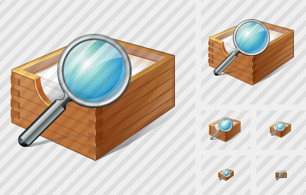 Icono Paper Box Search Icono Paper Box Search