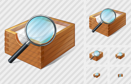 Paper Box Search 2 Icon