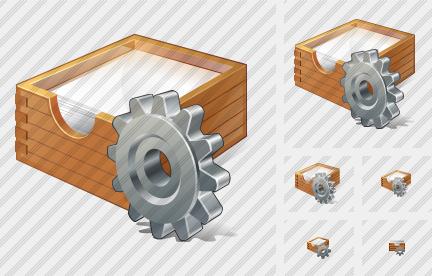 Paper Box Settings Symbol