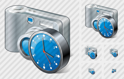 Photocamera Clock Icon