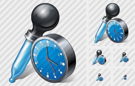 Pipette Clock Icon Pipette Clock Icon
