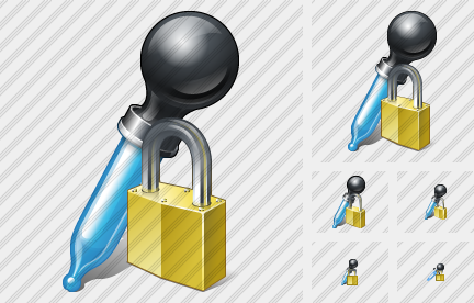 Pipette Locked Icon Pipette Locked Icon