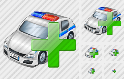 Icono Police Car Add Icono Police Car Add