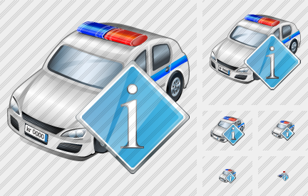 Police Car Info Symbol