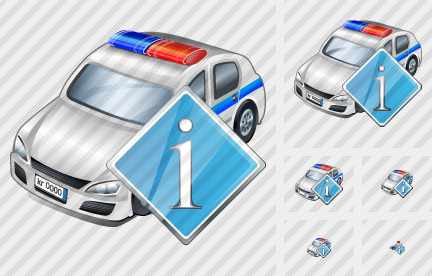 Icono Police Car Info Icono Police Car Info