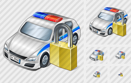 Icono Police Car Locked Icono Police Car Locked
