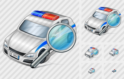 Police Car Search Icon