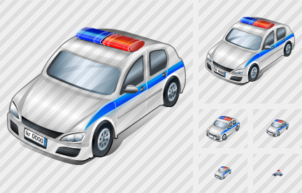 Icono Police Car Icono Police Car