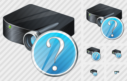 Projector Black Question Icon