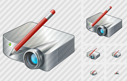 Projector White Edit Icon