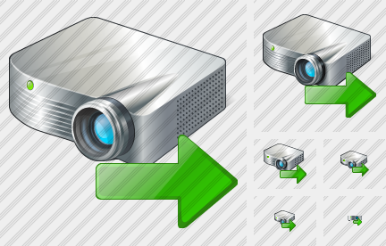 Иконка Проектор Белый Экспорт