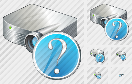 Projector White Question Icon